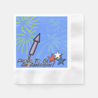 Serviette En Papier Fier Américain -