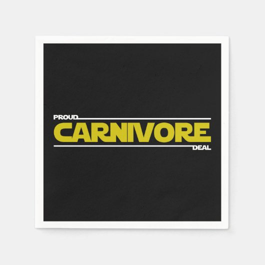 Serviette En Papier Fier Carnivore. Deal. (Devant)