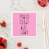 Serviette En Papier Fier Crazy Cat Lady (En situation)