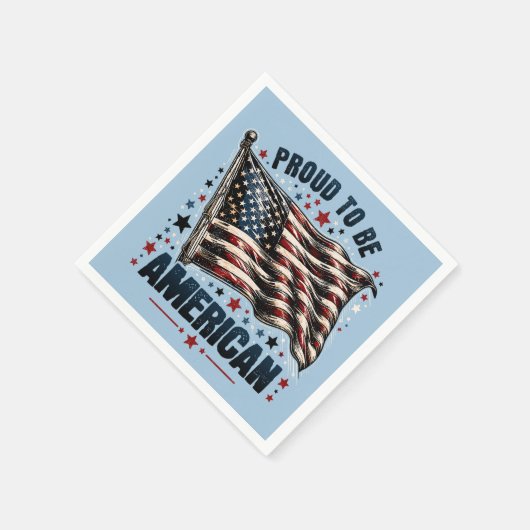 Serviette En Papier Fier d'être un Américain (Coin)