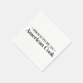 Serviette En Papier Fier d'être un cuisinier américain (Coin)