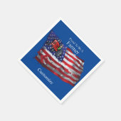 Serviette En Papier Fier paysan patriotique drapeau Thunder_Cove (Coin)
