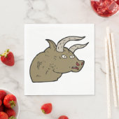 Serviette En Papier Fierce Angry Bull Head Rustic Wild Animal (En situation)