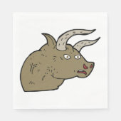 Serviette En Papier Fierce Angry Bull Head Rustic Wild Animal (Devant)