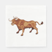 Serviette En Papier Fierce Bull (Devant)