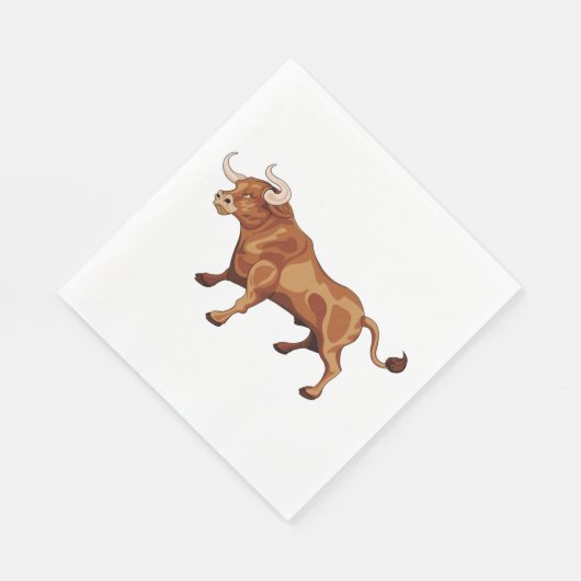 Serviette En Papier Fierce Bull (Coin)