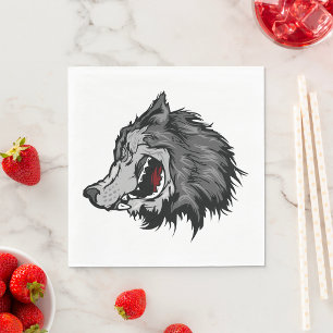 Serviette En Papier Fierce Wolf