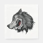 Serviette En Papier Fierce Wolf Head Bold Wild Animal (Devant)