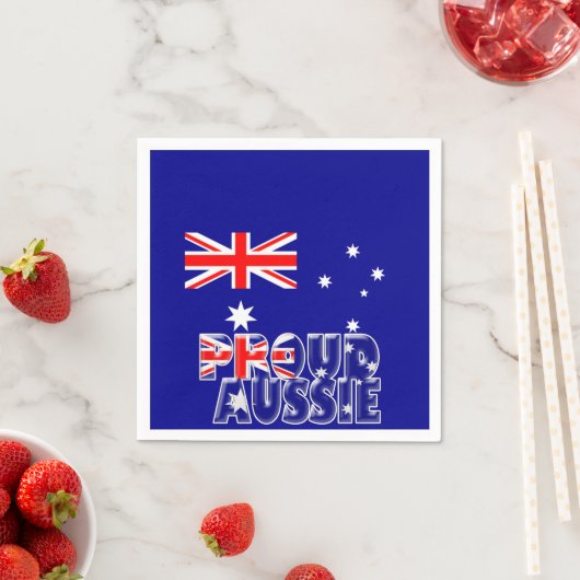 Serviette En Papier fière Aussie (En situation)