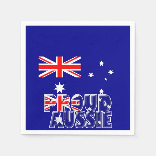 Serviette En Papier fière Aussie (Devant)
