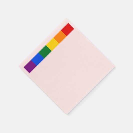 Serviette En Papier Fierté arc-en-ciel (Coin)