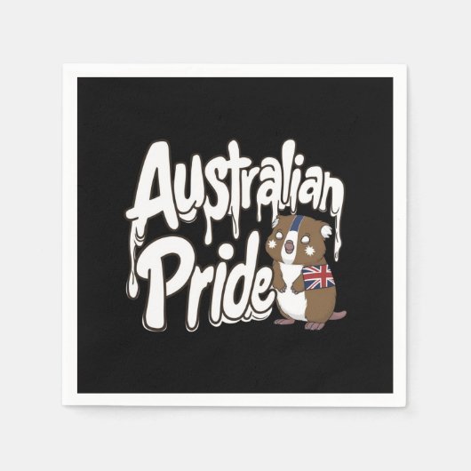 SERVIETTE EN PAPIER FIERTÉ AUSTRALIENNE (Devant)