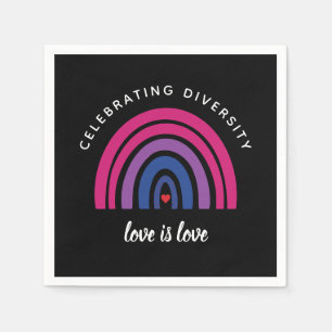 Serviette En Papier Fierté Bisexuelle Célébrer la diversité L'amour es