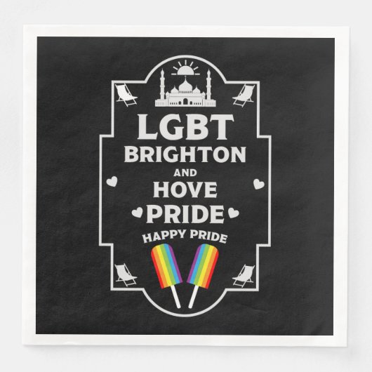 Serviette En Papier Fierté de Brighton et de Hove (Devant)