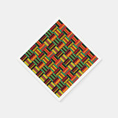 Serviette En Papier Fierté de panier africain rouge jaune vert noir (Coin)
