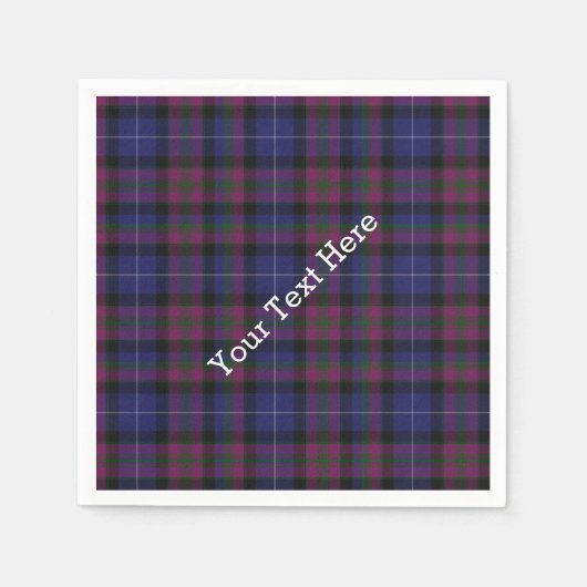 Serviette En Papier Fierté d'Écosse Tartan Plaid Papier serviettes (Devant)