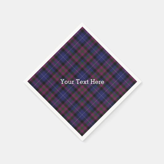 Serviette En Papier Fierté d'Écosse Tartan Plaid Papier serviettes (Coin)