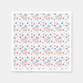 Serviette En Papier Fierté des coeurs trans (Devant)