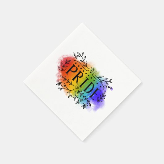 Serviette En Papier Fierté en aquarelle (Coin)