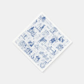 Serviette En Papier Fierté et préjugé Citations de toile bleue Illustr (Coin)