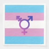 Serviette En Papier Fierté et symbole transgenre (Devant)