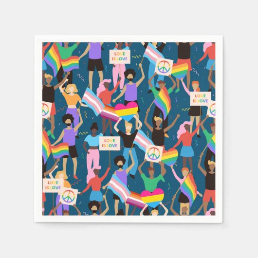 Serviette En Papier Fierté LGBTQ+ (Devant)