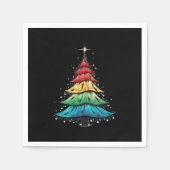 Serviette En Papier Fierté LGBTQ Arc-en-ciel Drapeau Gay Arbre de Noël (Devant)