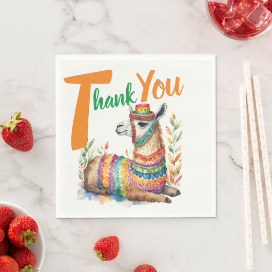 Serviette En Papier Fiesta Baby Boy or Girl Douche Partyware Llama (En situation)