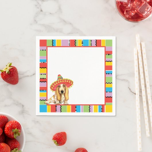 Serviette En Papier Fiesta Basset (En situation)