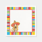 Serviette En Papier Fiesta Basset (Devant)