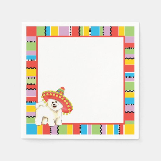 Serviette En Papier Fiesta Bichon (Devant)