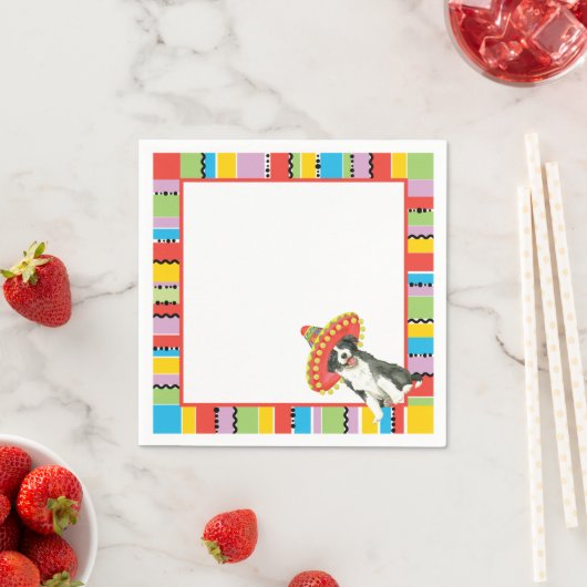 Serviette En Papier Fiesta Border Collie (En situation)