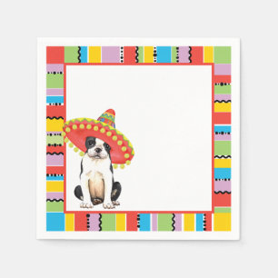 Serviette En Papier Fiesta Boston Terrier