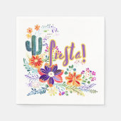 Serviette En Papier FIESTA Cactus Folklore Fleurs Personnalisé (Devant)
