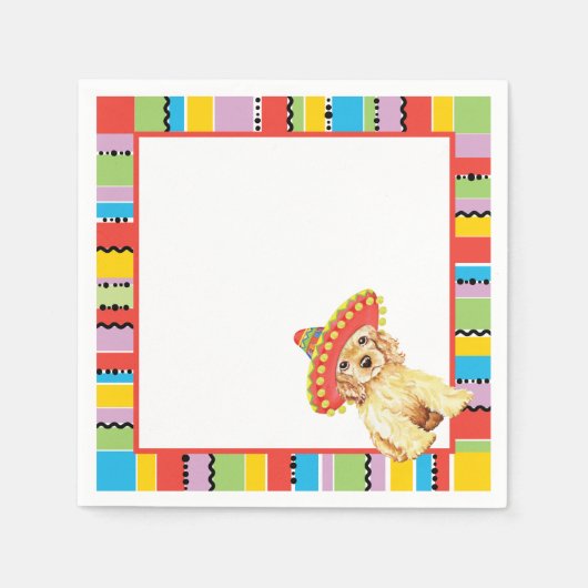 Serviette En Papier Fiesta Cocker Spaniel (Devant)