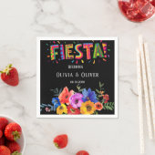 Serviette En Papier Fiesta coloré Aquarelle Mariage Floral (En situation)