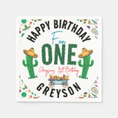 Serviette En Papier Fiesta d'abord | 1ère fête d'anniversaire (Devant)