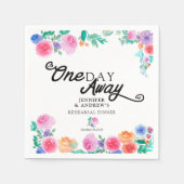 Serviette En Papier Fiesta | Fleurs mexicaines | Dîner de répétition (Devant)