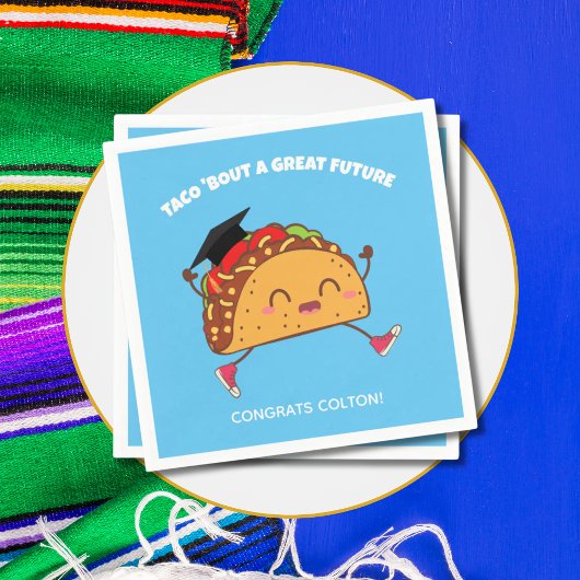 Serviette En Papier Fiesta Graduation Party Taco Bout un grand avenir