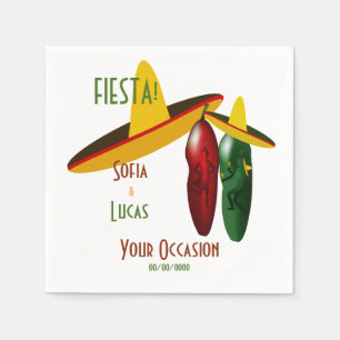 Serviette En Papier Fiesta Hot Pepper Dance Couple Cocktail Napkin