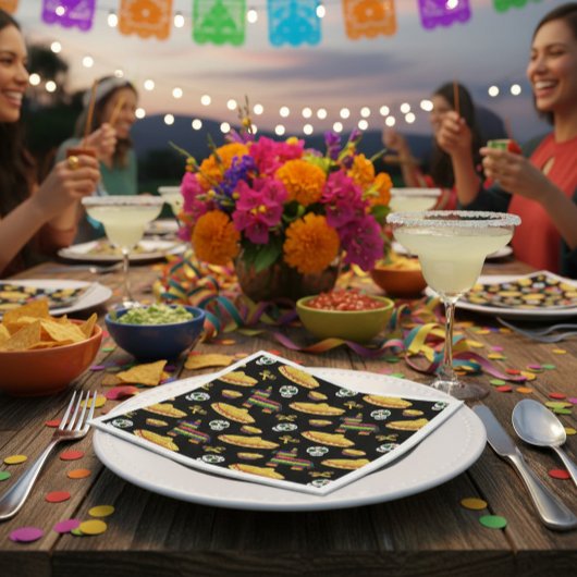 Serviette En Papier Fiesta mexicaine & Día de Muertos