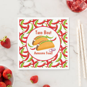 Serviette En Papier Fiesta mexicaine Nourriture Taco Bout Awesome Nour