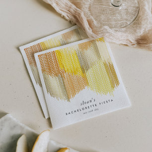 Serviette En Papier Fiesta Moderne Dorée avec Franges pour Enterrement