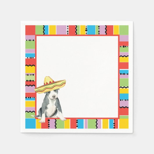 Serviette En Papier Fiesta Pit Bull Terrier (Devant)