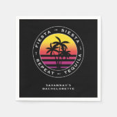 Serviette En Papier Fiesta Siesta Tequila Répète Bachelorette Party (Devant)