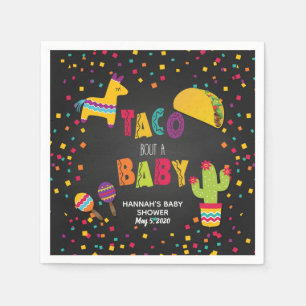 Serviette En Papier Fiesta Taco Bout a Baby Napkin - Personnalisable