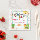Serviette En Papier Fiesta Taco Bout Un Papier Baby shower Napkin (En situation)