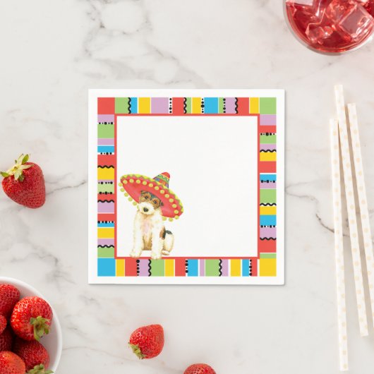 Serviette En Papier Fiesta Wire Fox Terrier (En situation)