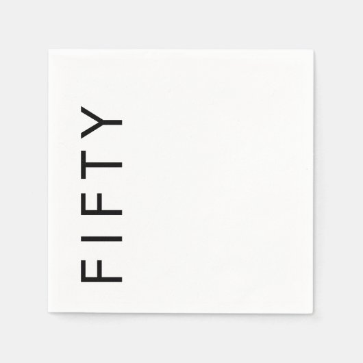 Serviette En Papier Fifty 50th Birthday Party (Devant)