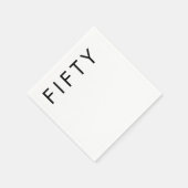 Serviette En Papier Fifty 50th Birthday Party (Coin)